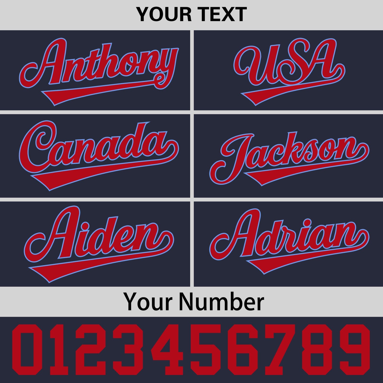 Custom Navy Red 3D Puff Embroidery Flat Embroidery Casual Sport Baseball Cap