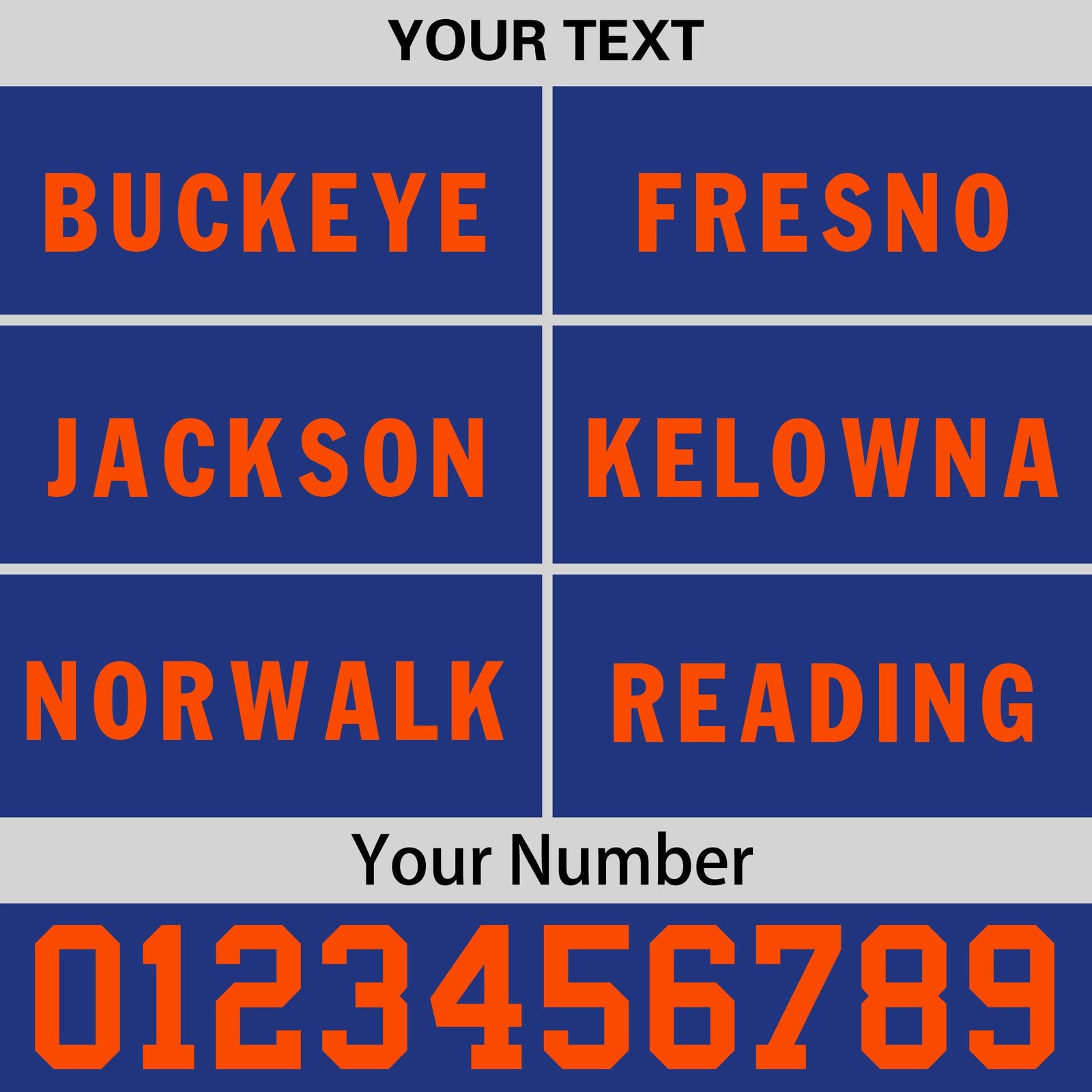 Custom Royal Blue Orange 3D Puff Embroidery Flat Embroidery Casual Sport Baseball Cap