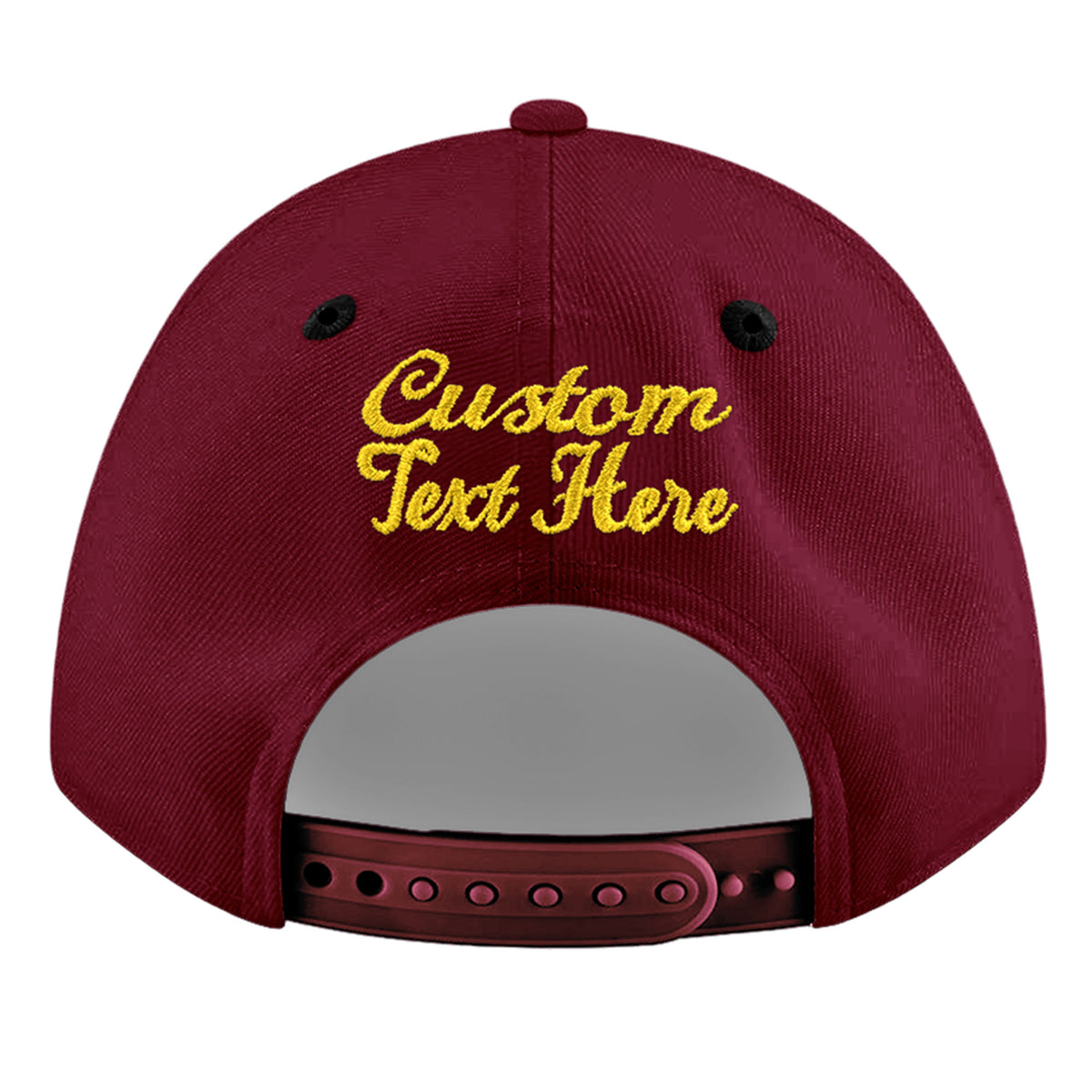 Custom Navy Orange 3D Puff Embroidery Flat Embroidery Casual Sport Baseball Cap