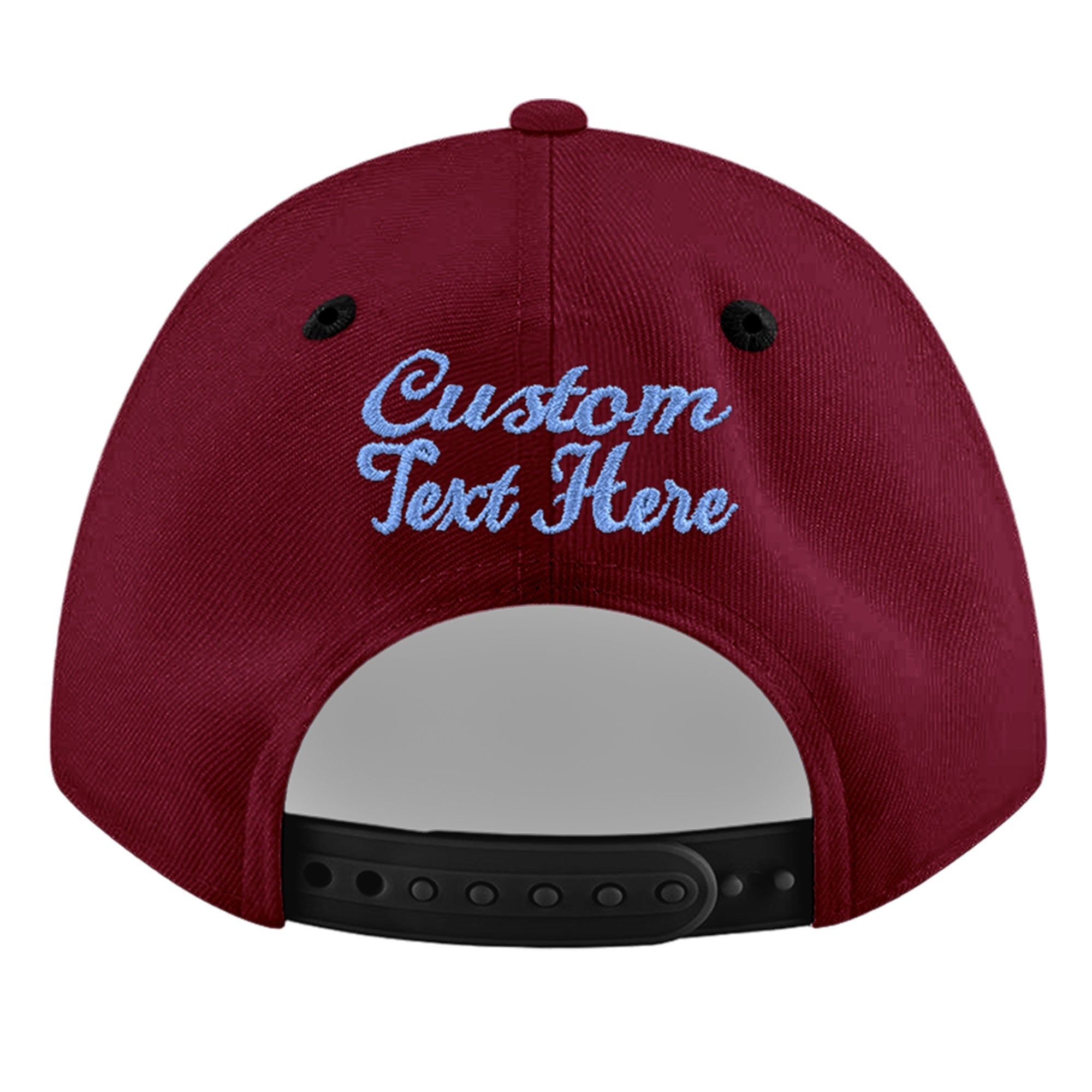 Custom Navy Orange 3D Puff Embroidery Flat Embroidery Casual Sport Baseball Cap