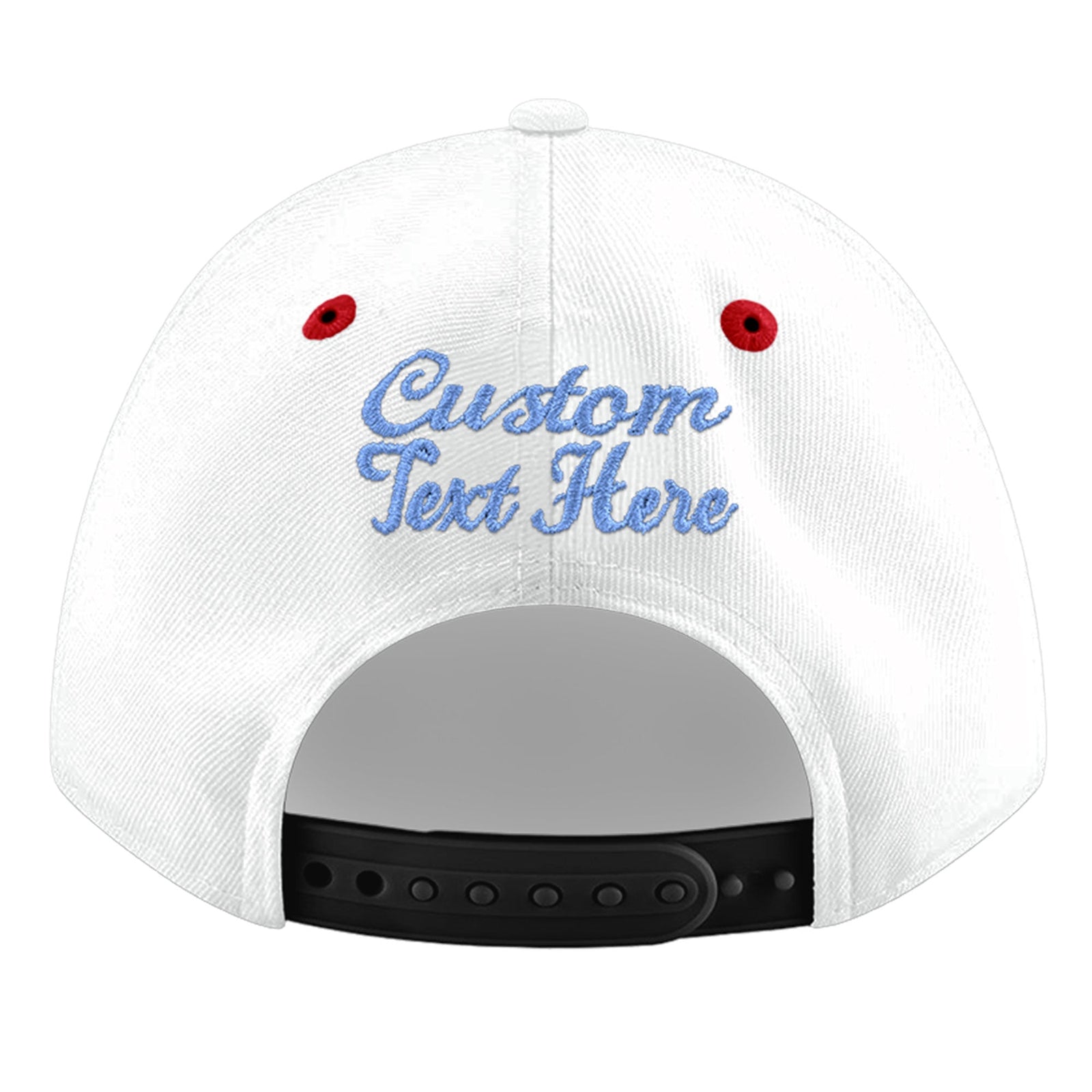Custom White Red 3D Puff Embroidery Flat Embroidery Casual Sport Hats| KXKSHOP