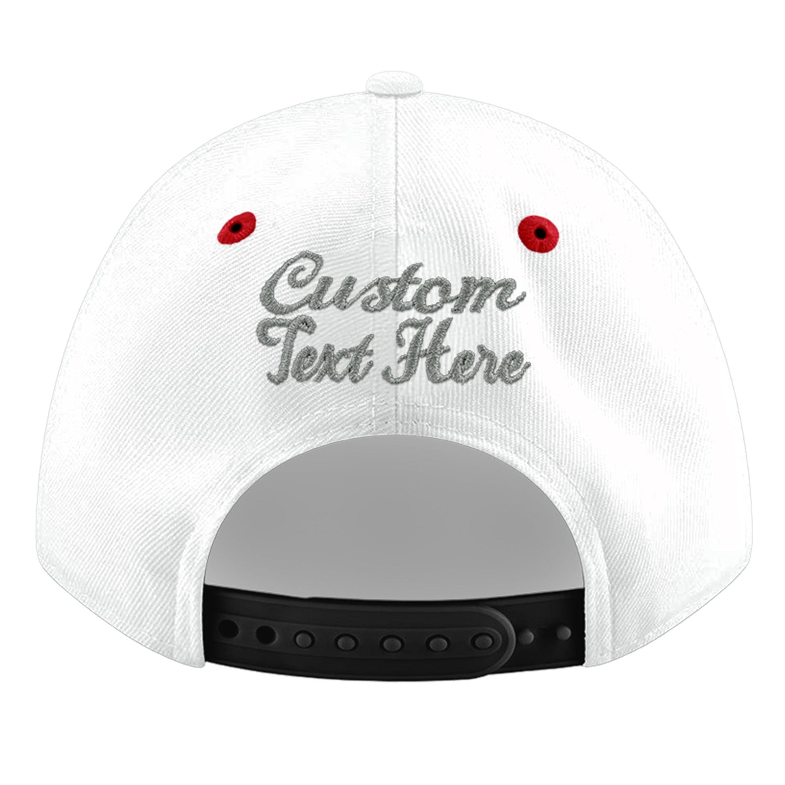 Custom White Red 3D Puff Embroidery Flat Embroidery Casual Sport Hats| KXKSHOP