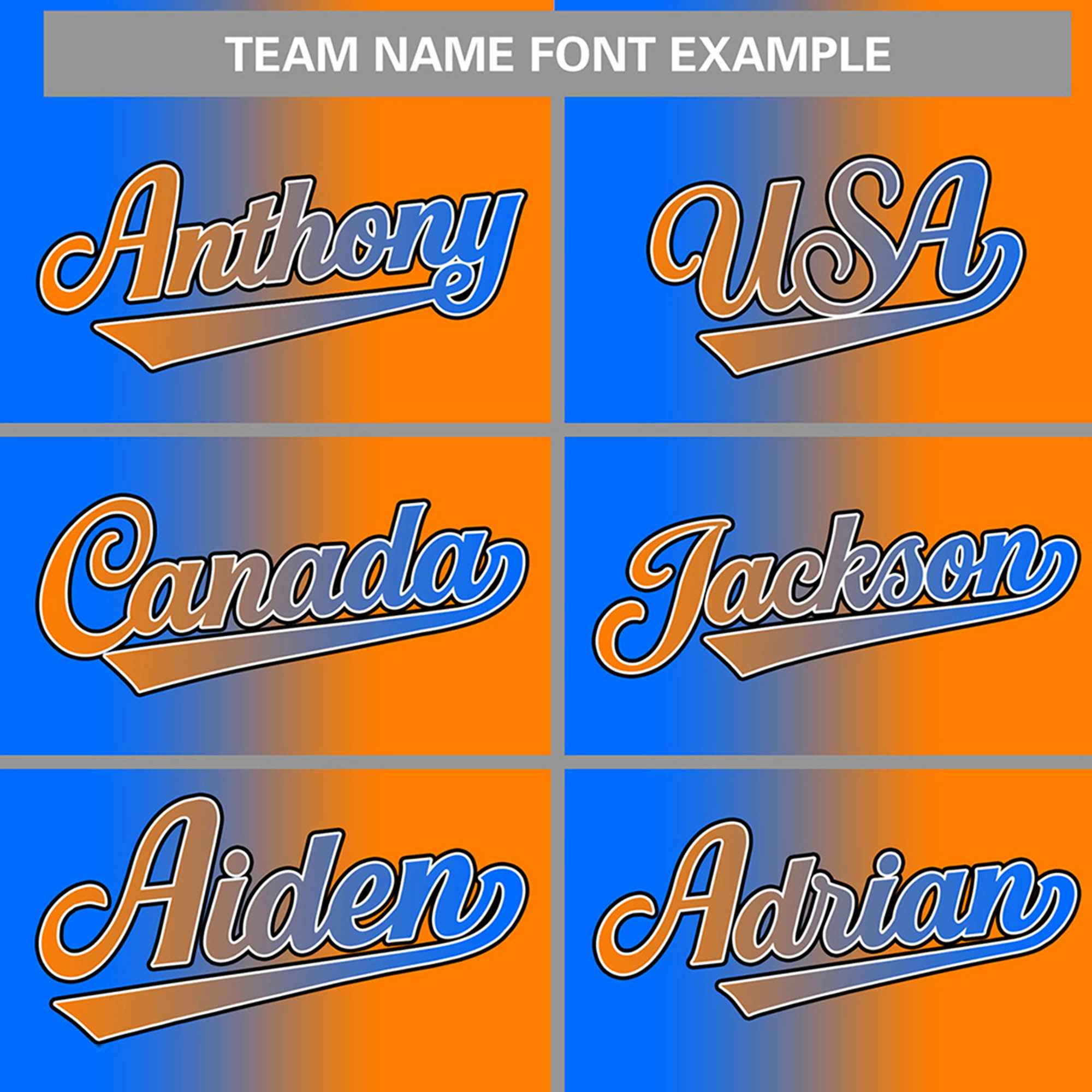Custom Powder Blue Orange-Black Gradient Fashion Authentic Baseball Jersey