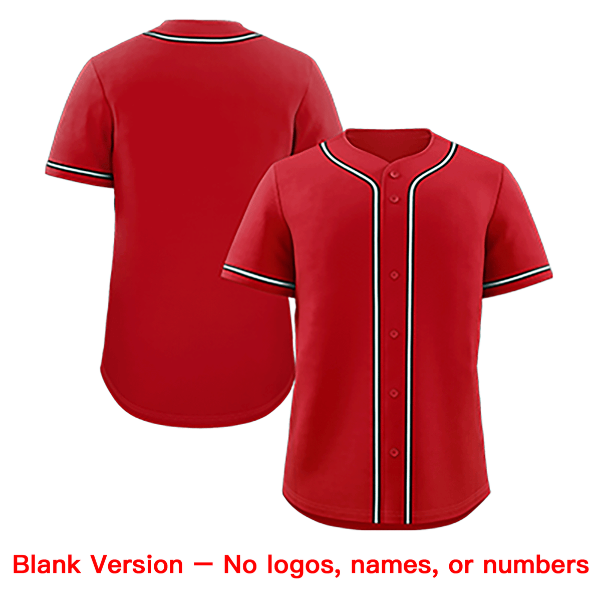 Custom Red Black-White Solider Classic Style Authentic Baseball Jersey