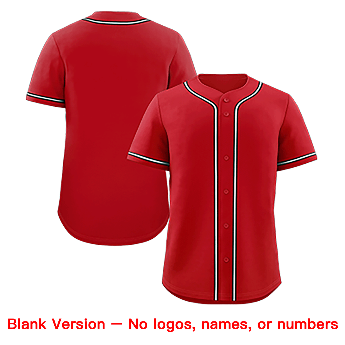 Custom Red Black-White Solider Classic Style Authentic Baseball Jersey