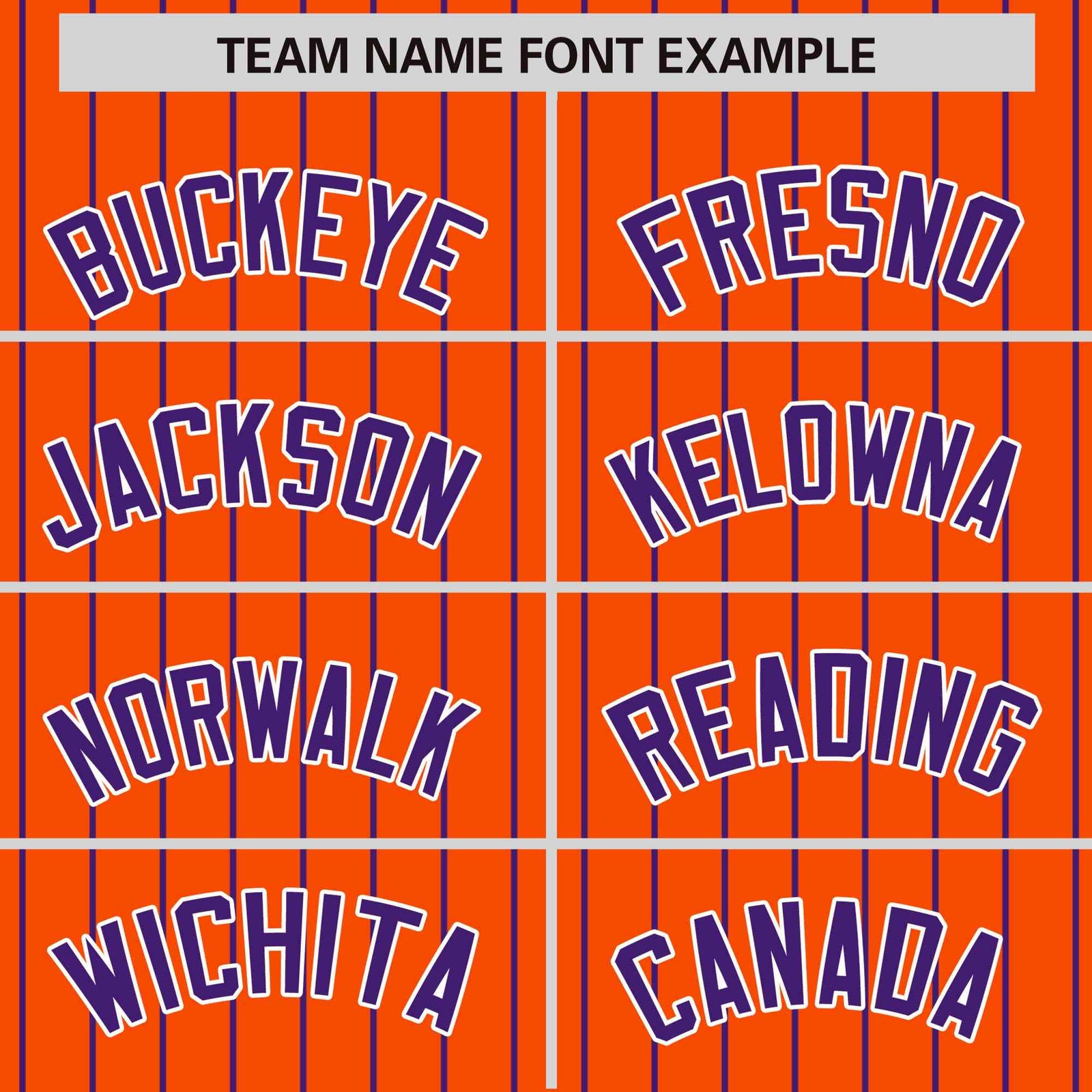 Custom Orange Purple Raglan Sleeves Varsity Full-Snap Pinstripe Letterman Baseball Jacket