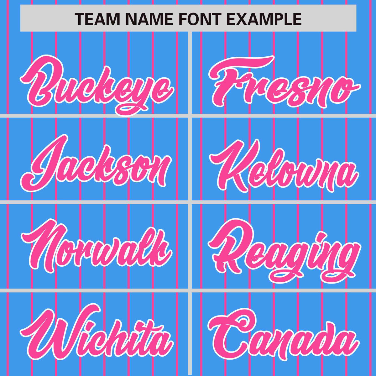 Custom Powder Blue Pink Raglan Sleeves Varsity Full-Snap Pinstripe Letterman Baseball Jacket