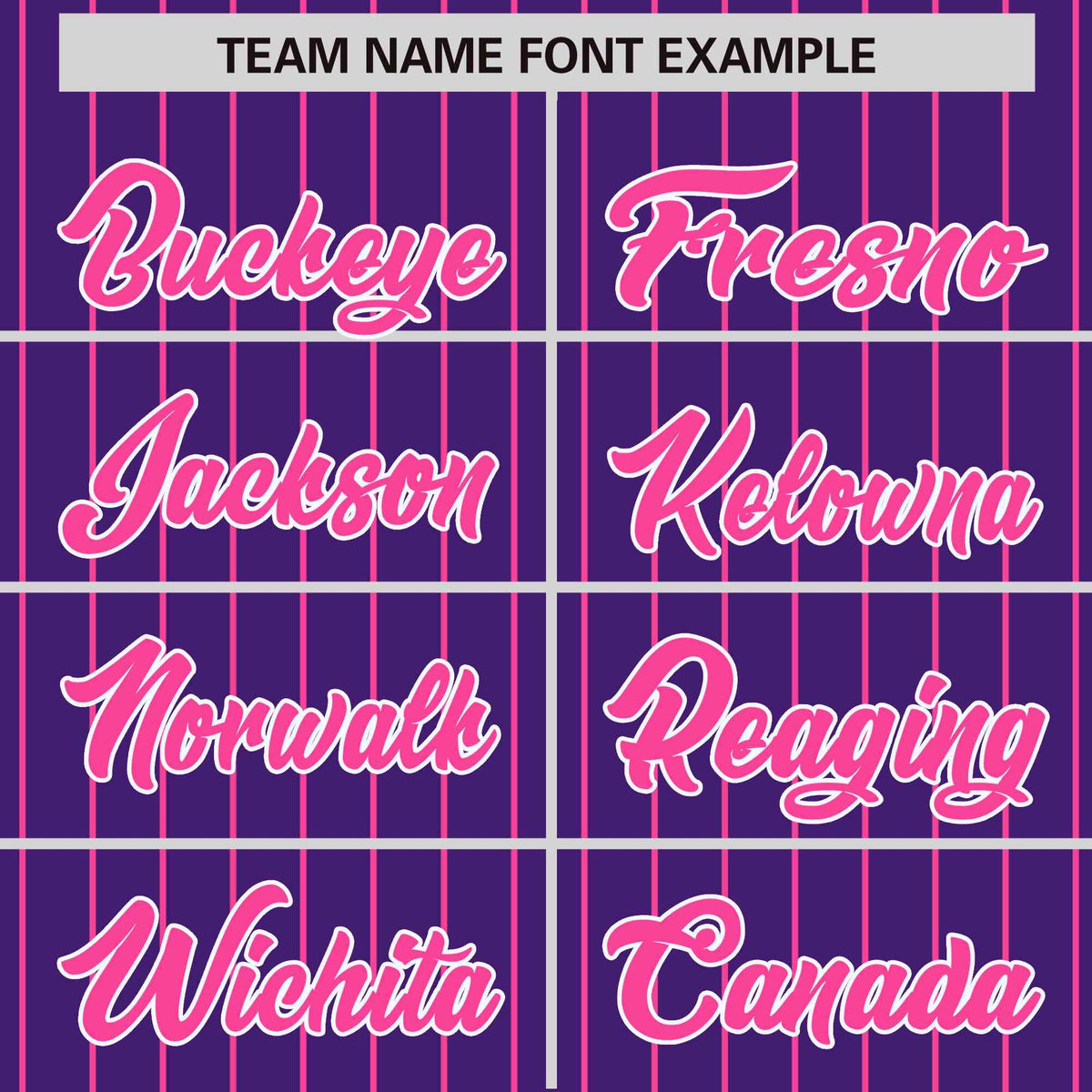 Custom Purple Pink Raglan Sleeves Varsity Full-Snap Pinstripe Letterman Baseball Jacket