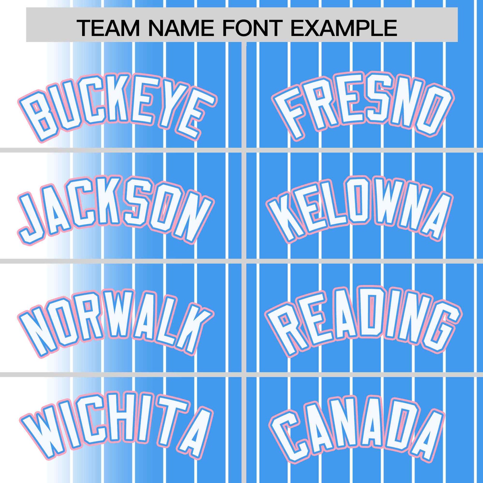 Custom Powder Blue White Gradient Varsity Full-Snap Pinstripe Letterman Baseball Jacket