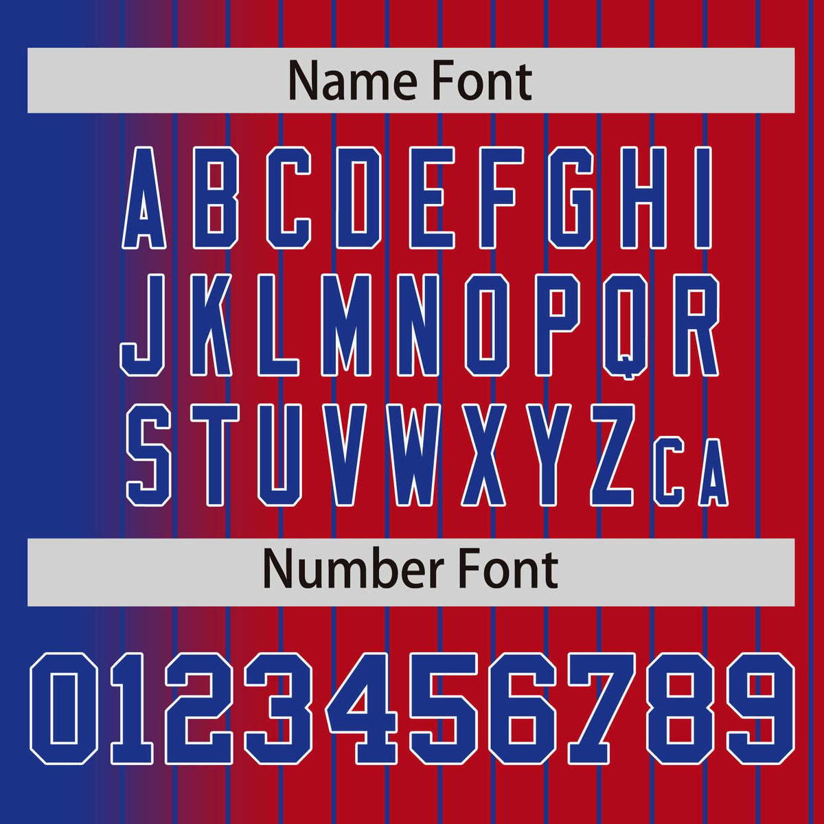 Custom Red Royal Gradient Varsity Full-Snap Pinstripe Letterman Baseball Jacket