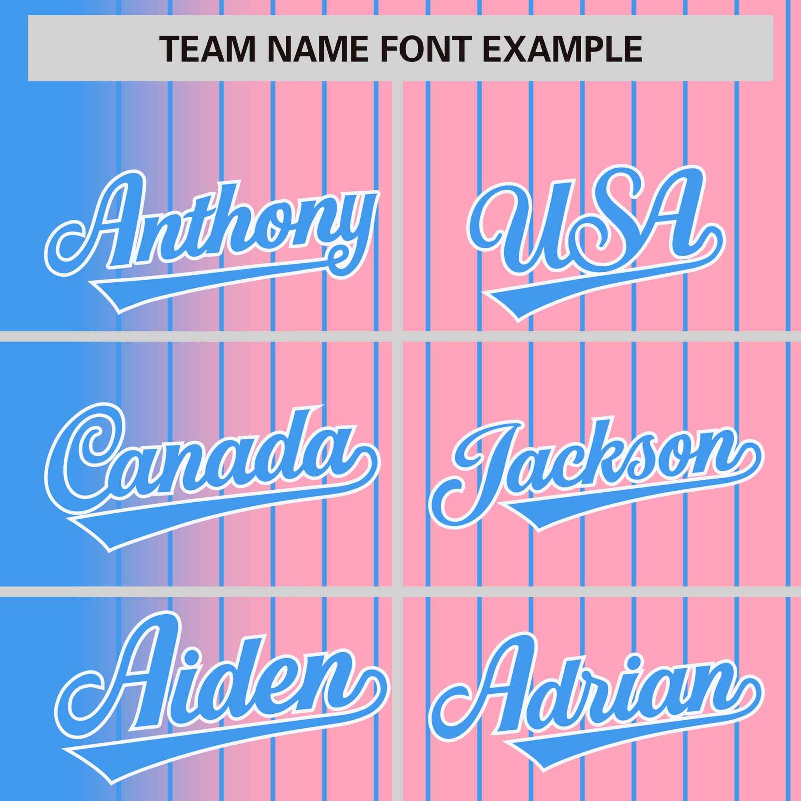 Custom Light Pink Powder Blue Gradient Varsity Full-Snap Pinstripe Letterman Baseball Jacket