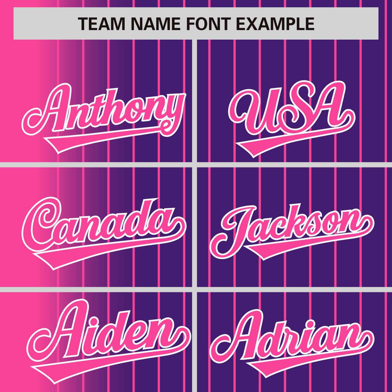 Custom Purple Pink Gradient Varsity Full-Snap Pinstripe Letterman Baseball Jacket