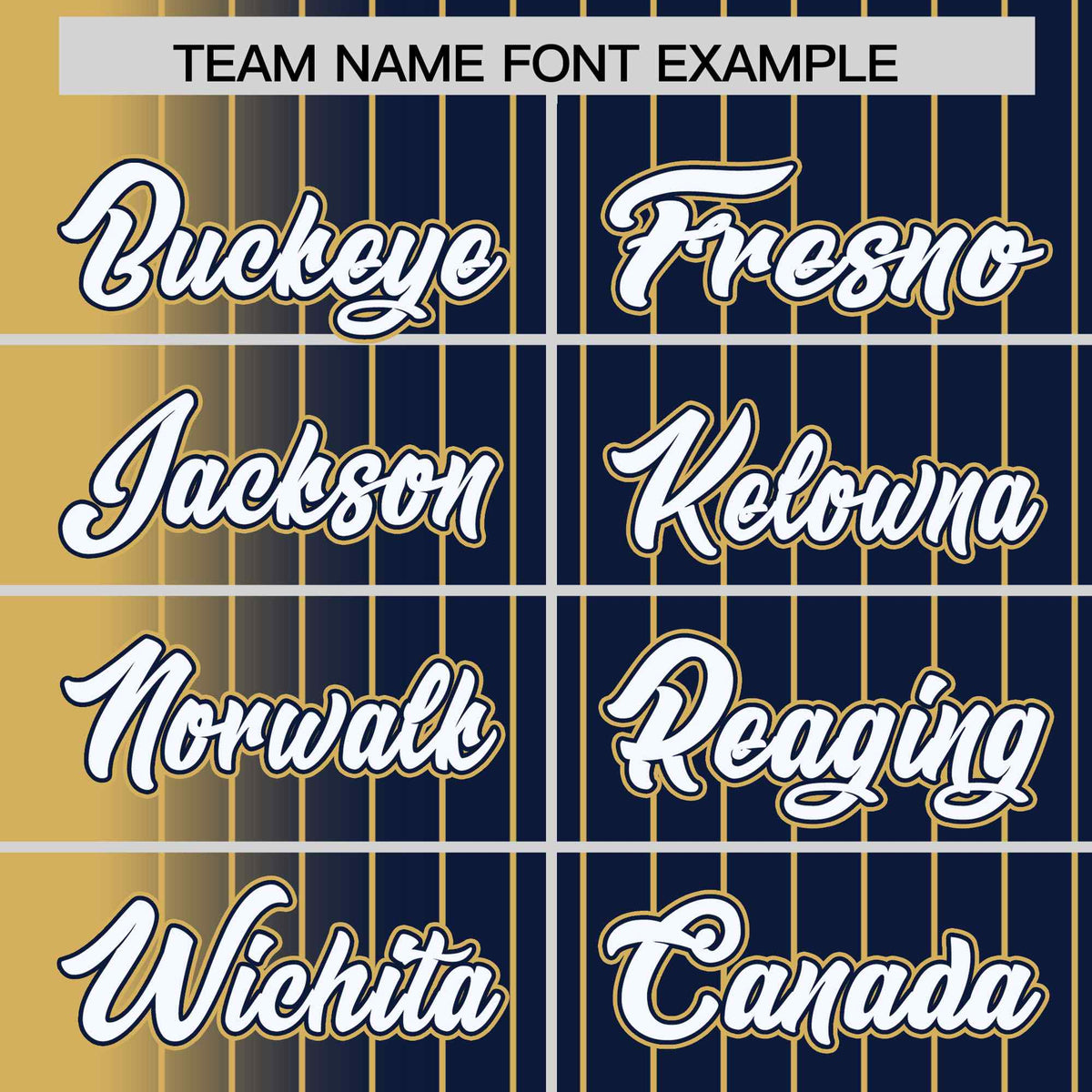 Custom Navy Old Gold Gradient Varsity Full-Snap Pinstripe Letterman Baseball Jacket