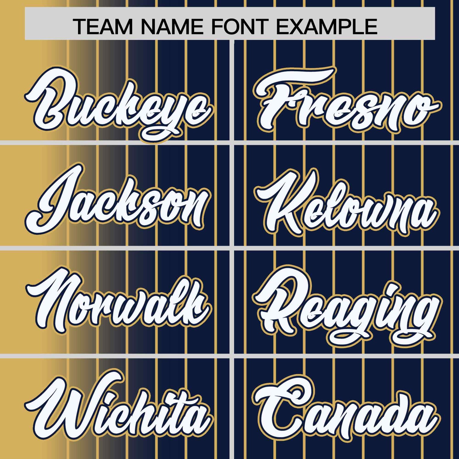 Custom Navy Old Gold Gradient Varsity Full-Snap Pinstripe Letterman Baseball Jacket