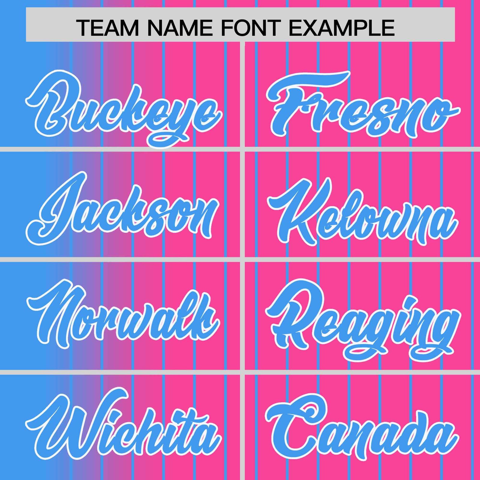 Custom Pink Powder Blue Gradient Varsity Full-Snap Pinstripe Letterman Baseball Jacket