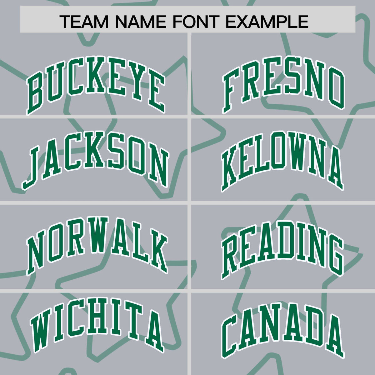 Custom Gray Kelly Green Varsity Full-Snap Star Pattern Letterman Baseball Jacket