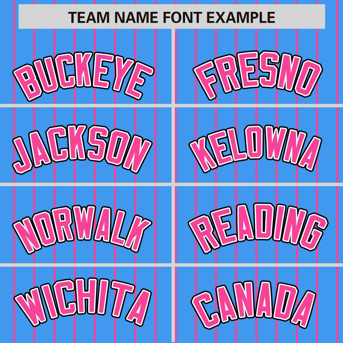 Custom Powder Blue Pink Raglan Sleeves Varsity Full-Snap Pinstripe Letterman Baseball Jacket