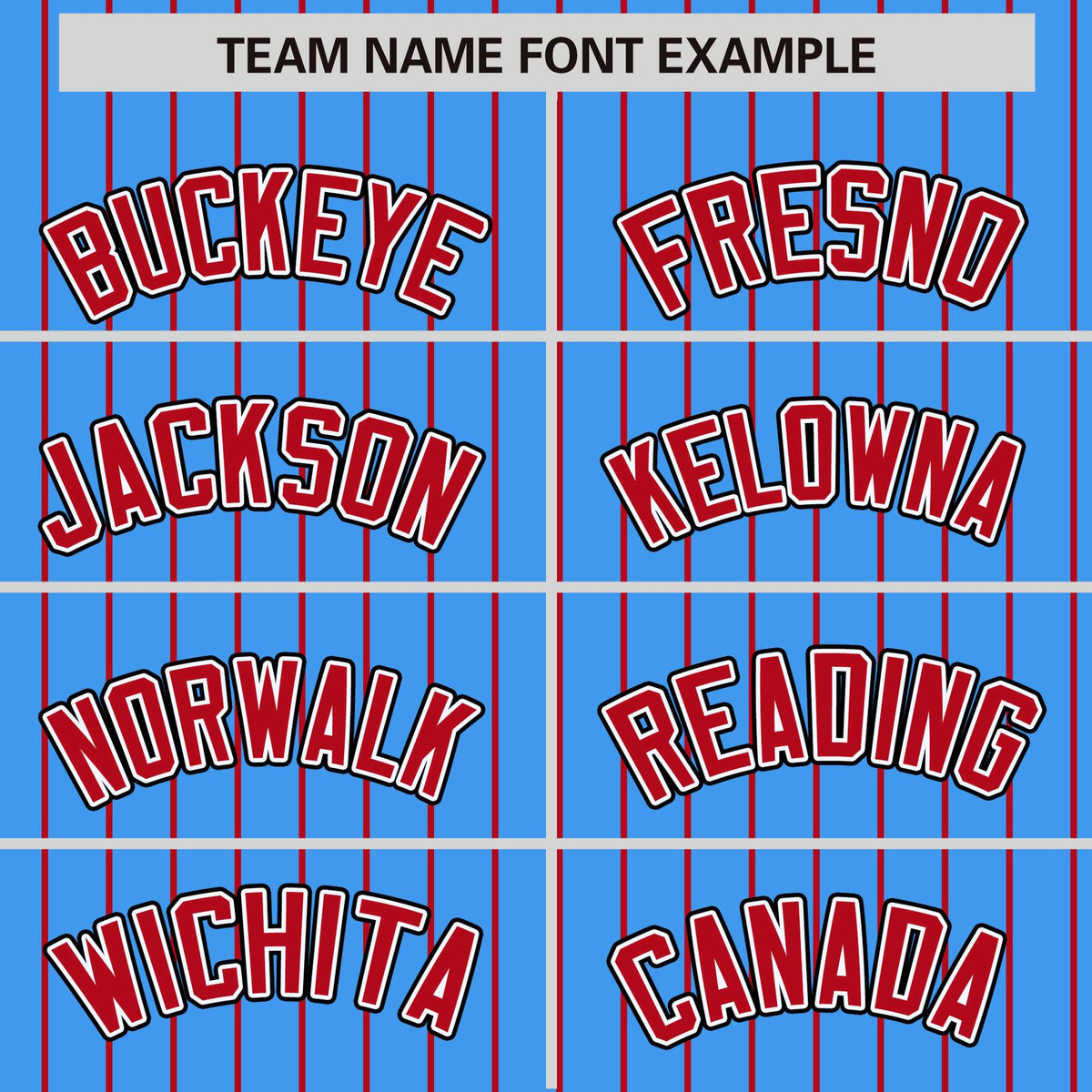 Custom Powder Blue Red Raglan Sleeves Varsity Full-Snap Pinstripe Letterman Baseball Jacket