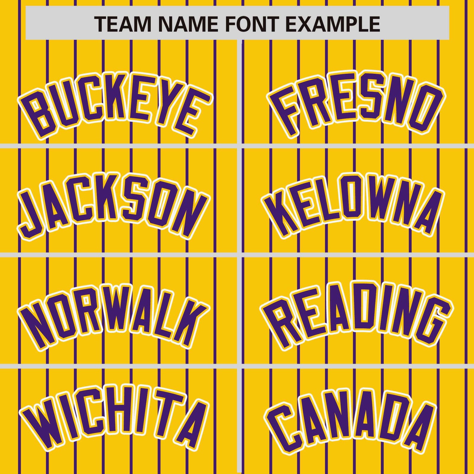 Custom Gold Purple Raglan Sleeves Varsity Full-Snap Pinstripe Letterman Baseball Jacket