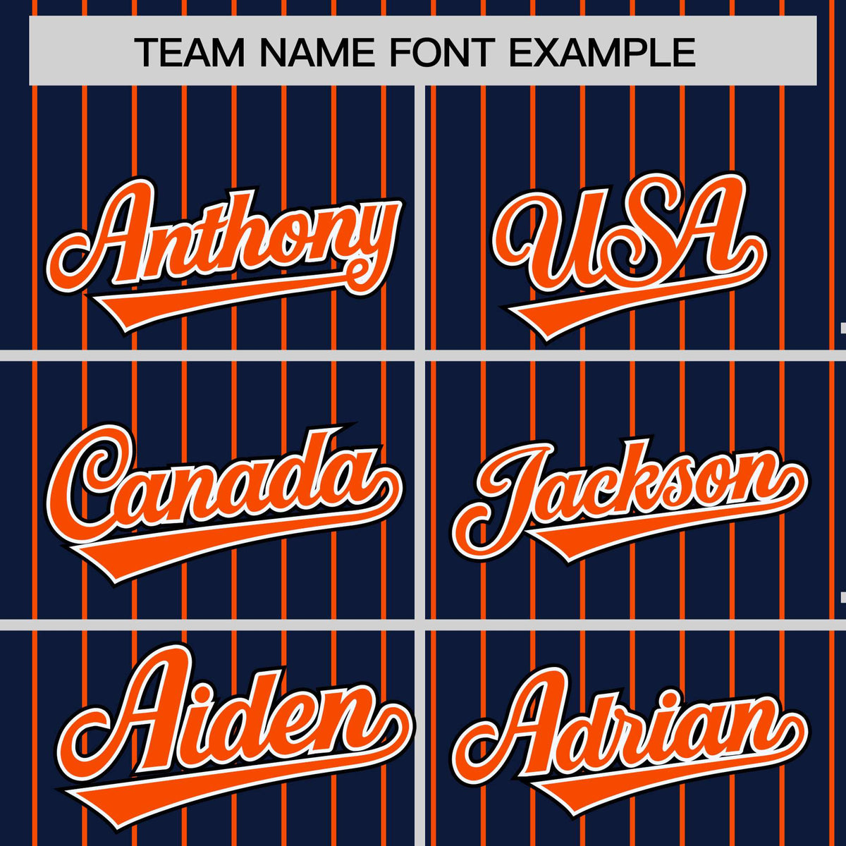Custom Navy Orange Raglan Sleeves Varsity Full-Snap Pinstripe Letterman Baseball Jacket