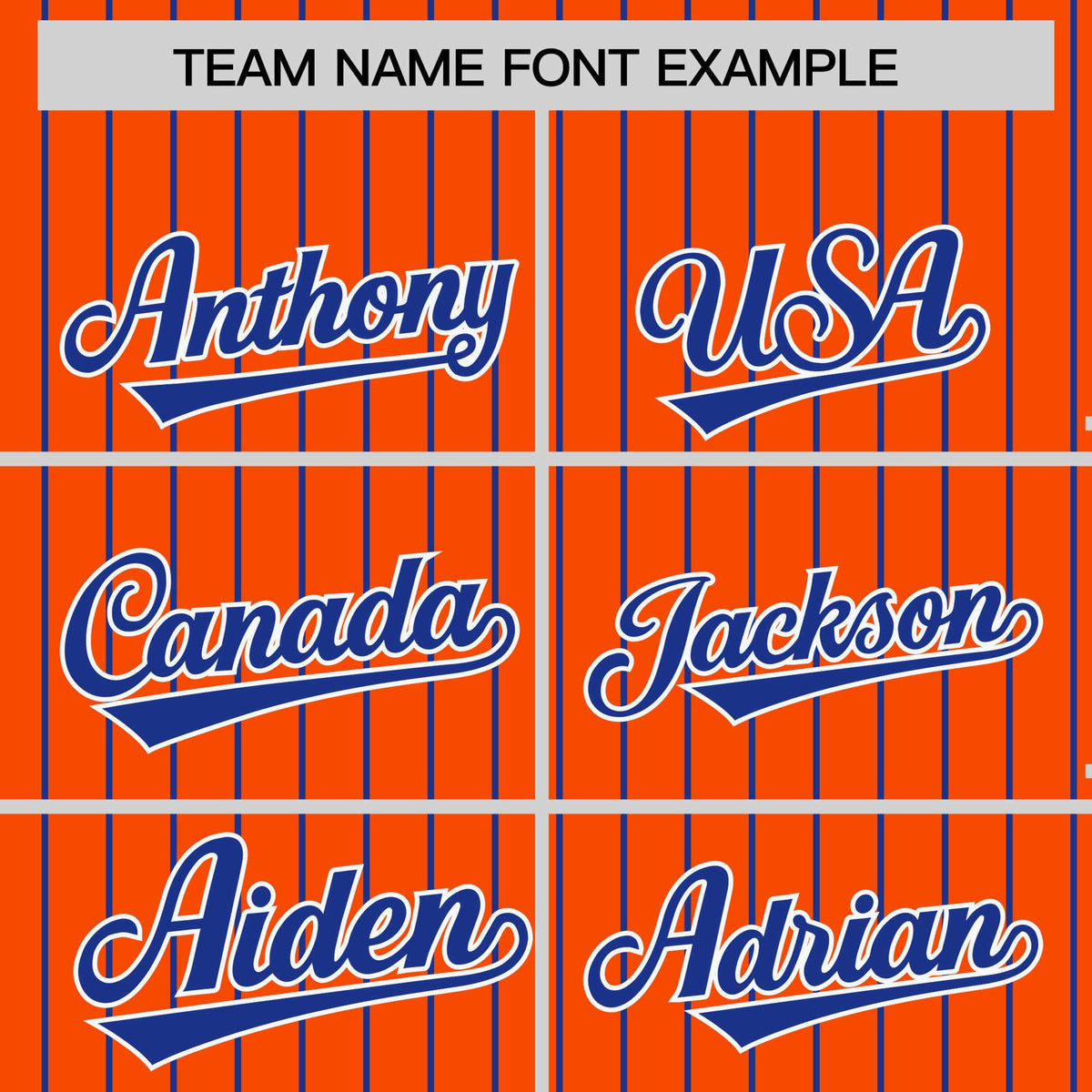 Custom Orange Royal Raglan Sleeves Varsity Full-Snap Pinstripe Letterman Baseball Jacket