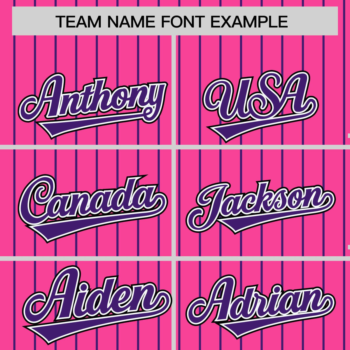 Custom Pink Purple Raglan Sleeves Varsity Full-Snap Pinstripe Letterman Baseball Jacket