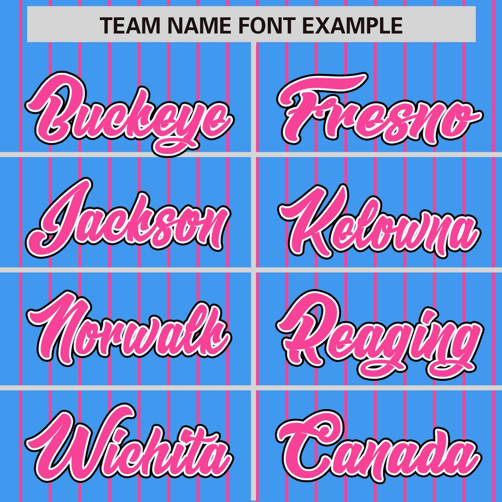 Custom Powder Blue Pink Raglan Sleeves Varsity Full-Snap Pinstripe Letterman Baseball Jacket