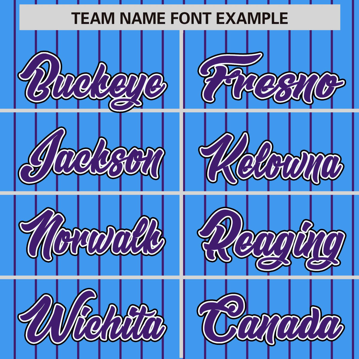 Custom Powder Blue Purple Raglan Sleeves Varsity Full-Snap Pinstripe Letterman Baseball Jacket