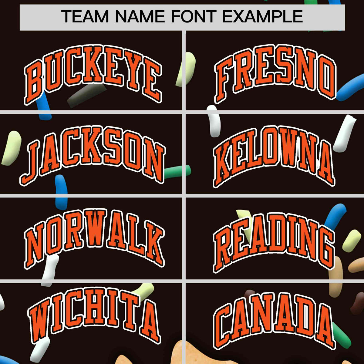 Custom Brown Ice Cream Cone Graffiti Pattern Full-Snap Varsity Letterman Jackets