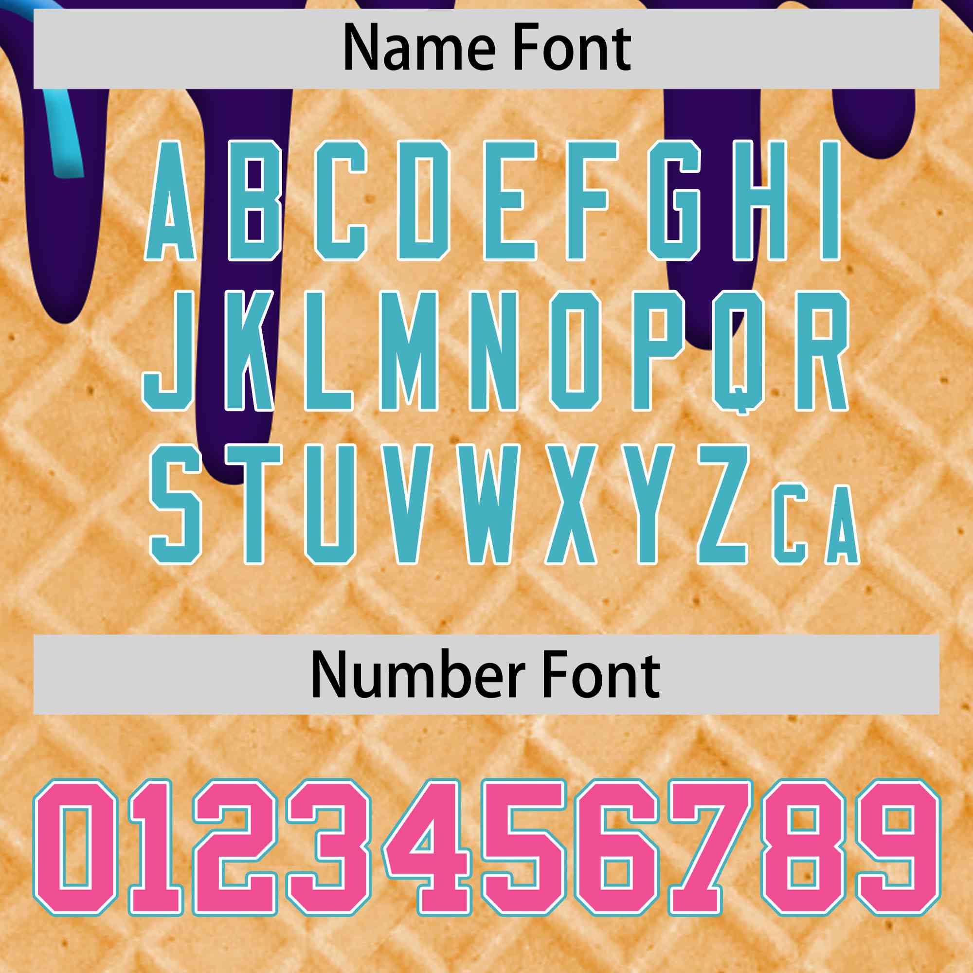 Custom Purple Ice Cream Cone Graffiti Pattern Full-Snap Varsity Letterman Jackets