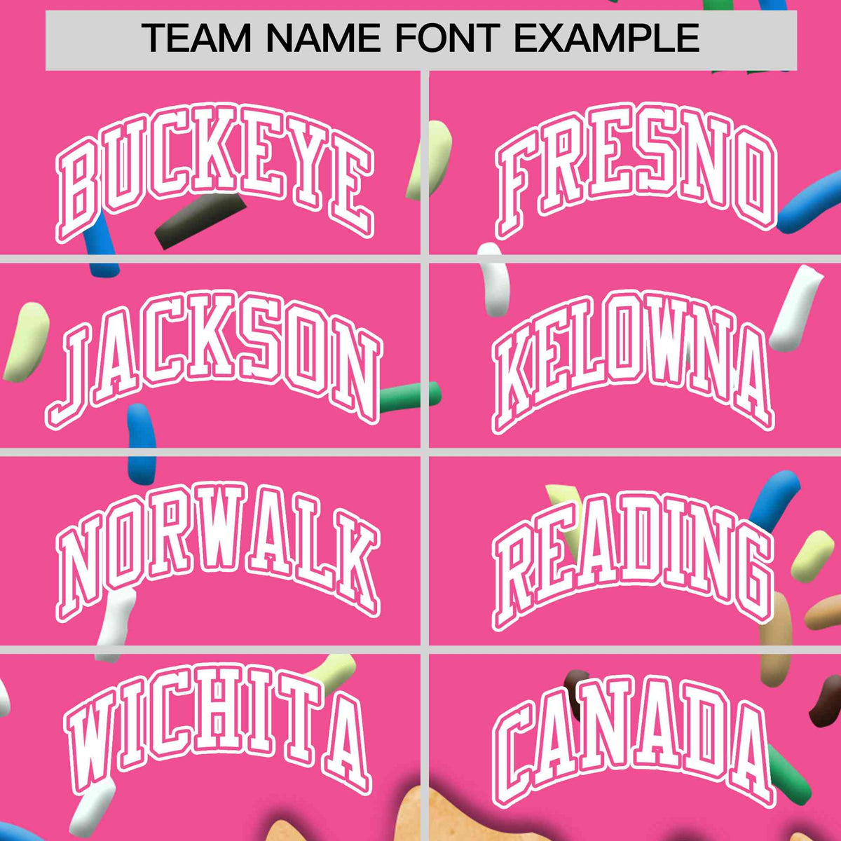 Custom Pink Ice Cream Cone Graffiti Pattern Full-Snap Varsity Letterman Jackets