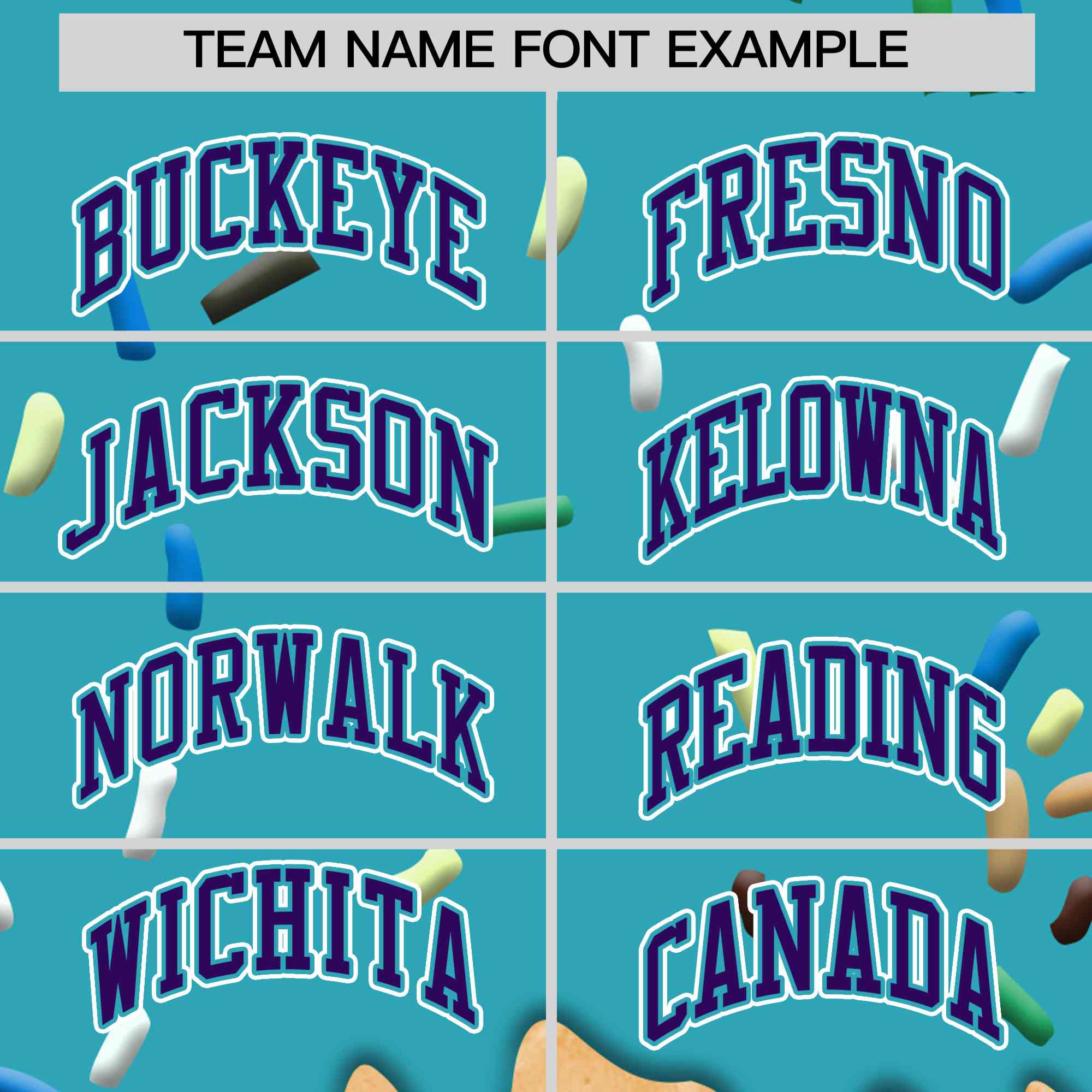 Custom Sky Blue Ice Cream Cone Graffiti Pattern Full-Snap Varsity Letterman Jackets