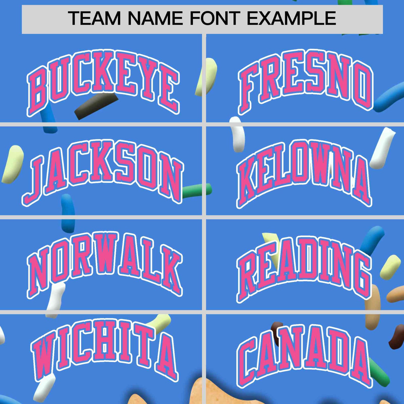 Custom Powder Blue Ice Cream Cone Graffiti Pattern Full-Snap Varsity Letterman Jackets