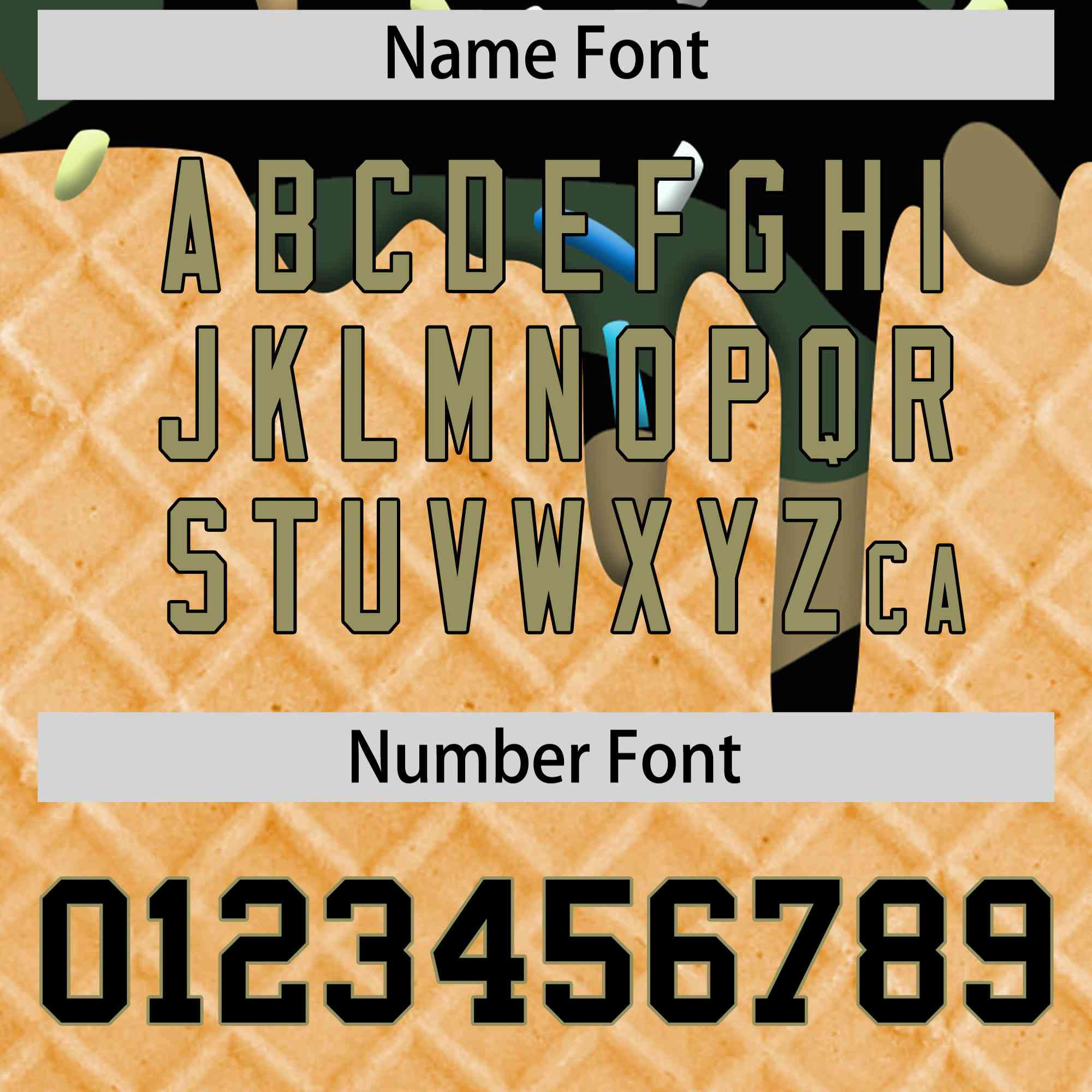 Custom Camo Ice Cream Cone Graffiti Pattern Full-Snap Varsity Letterman Jackets