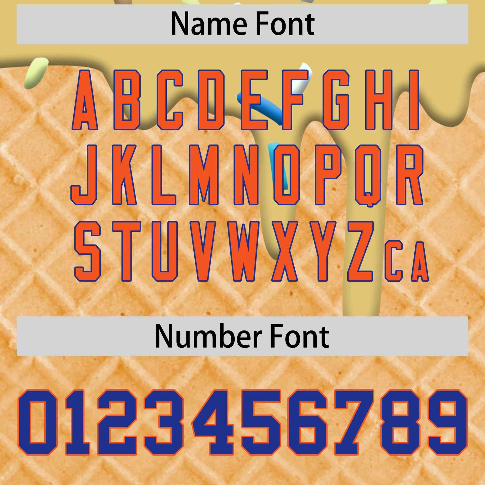 Custom Khaki Ice Cream Cone Graffiti Pattern Full-Snap Varsity Letterman Jackets