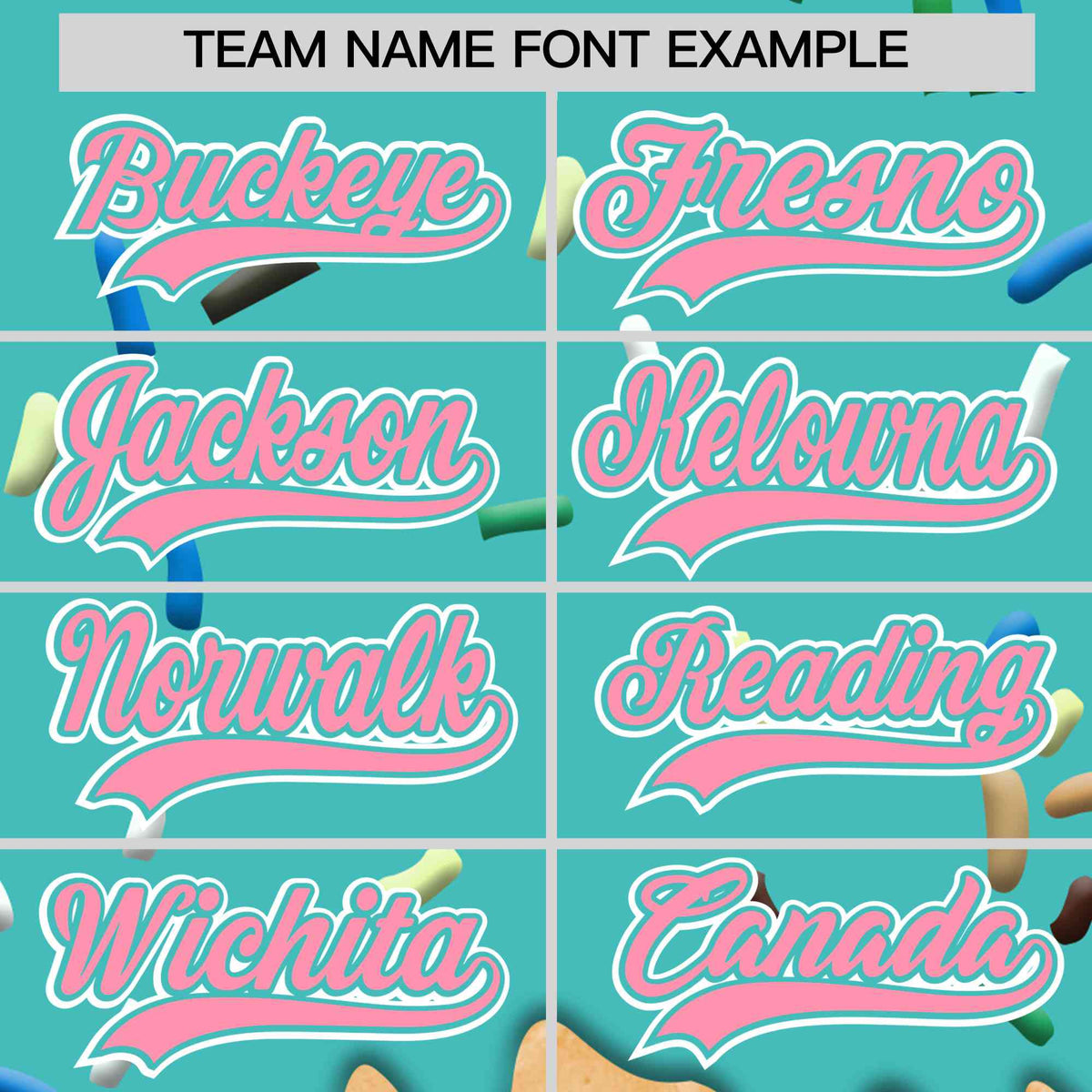 Custom Teal Ice Cream Cone Graffiti Pattern Full-Snap Varsity Letterman Jackets