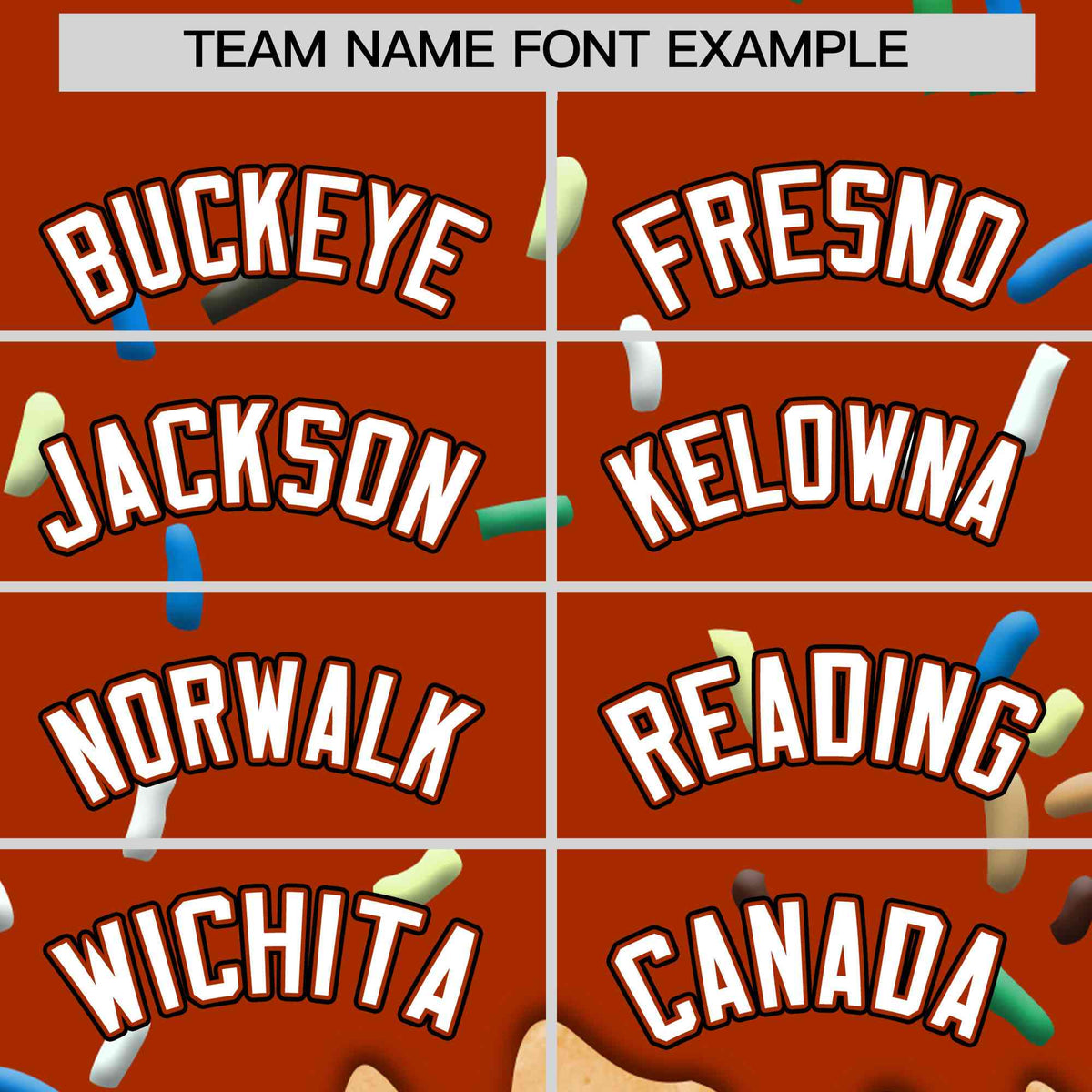 Custom Dark Orange Ice Cream Cone Graffiti Pattern Full-Snap Varsity Letterman Jackets