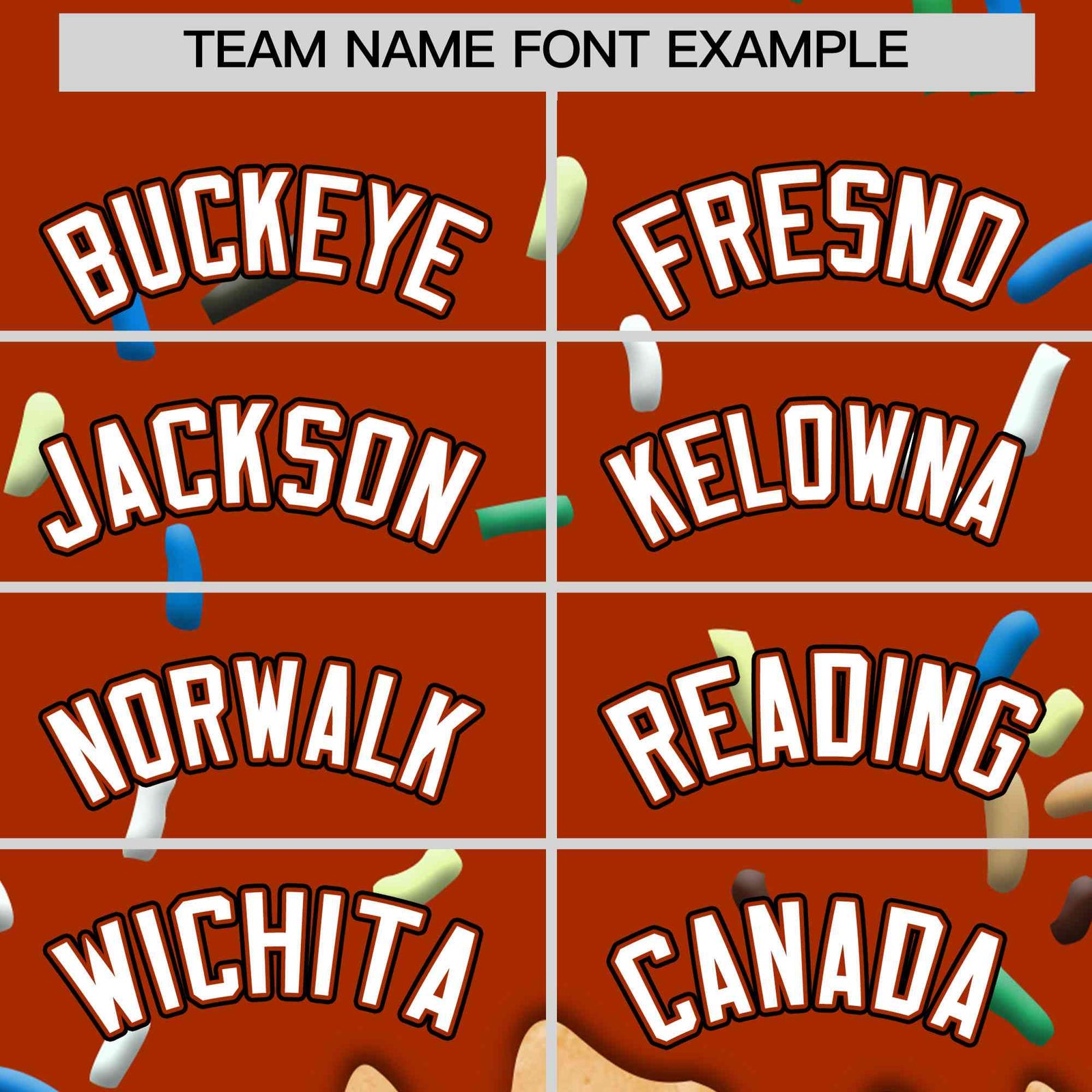 Custom Dark Orange Ice Cream Cone Graffiti Pattern Full-Snap Varsity Letterman Jackets