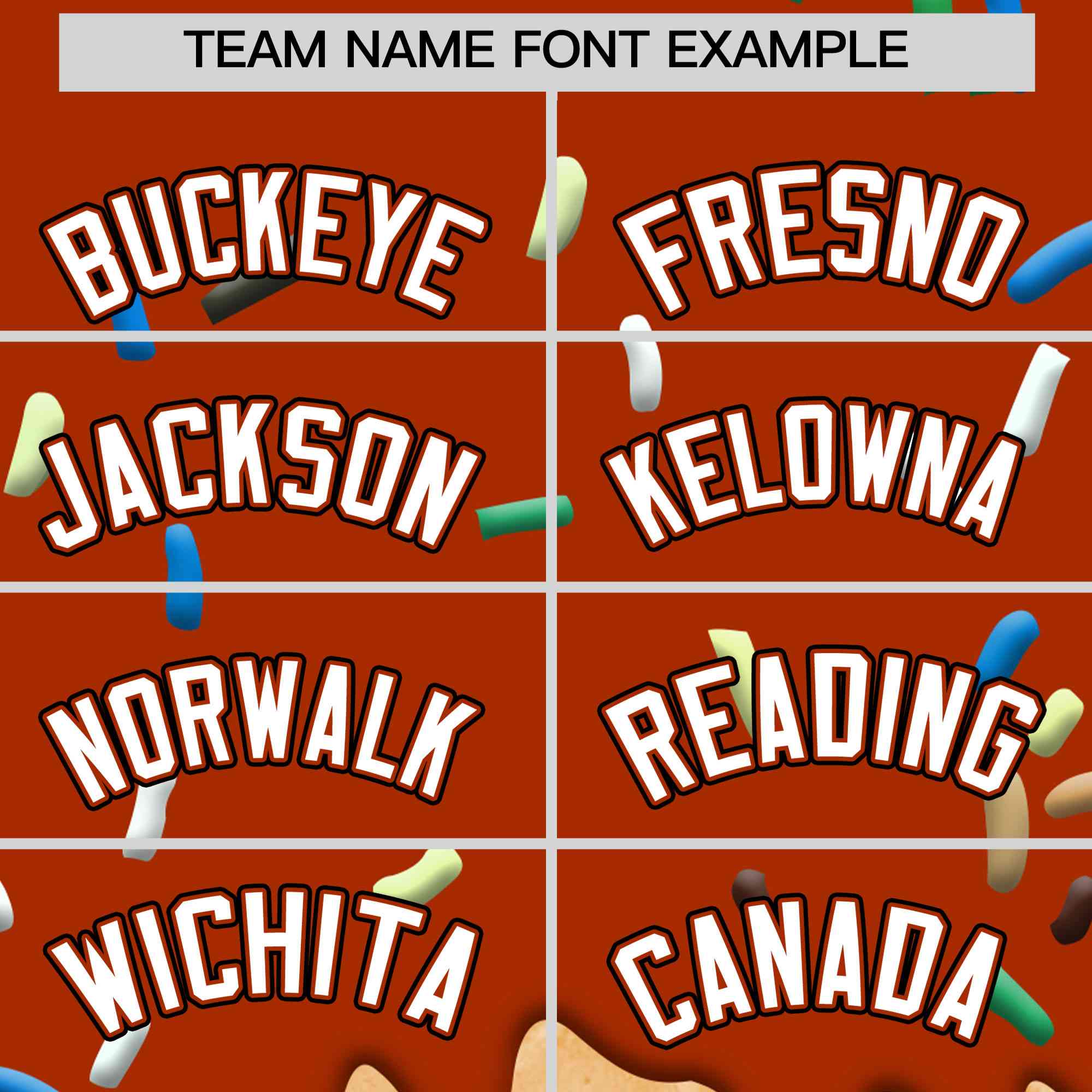 Custom Dark Orange Ice Cream Cone Graffiti Pattern Full-Snap Varsity Letterman Jackets