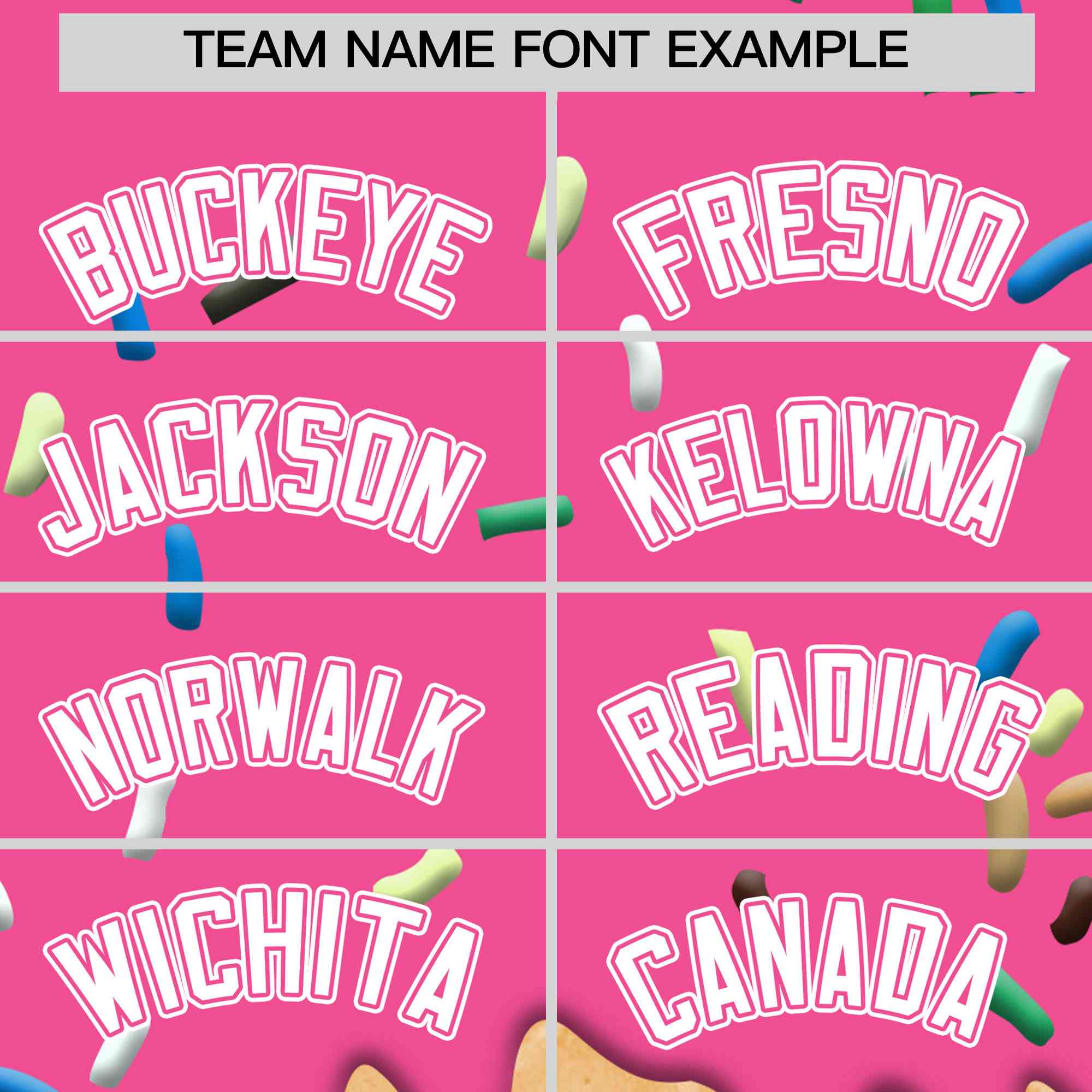 Custom Pink Ice Cream Cone Graffiti Pattern Full-Snap Varsity Letterman Jackets