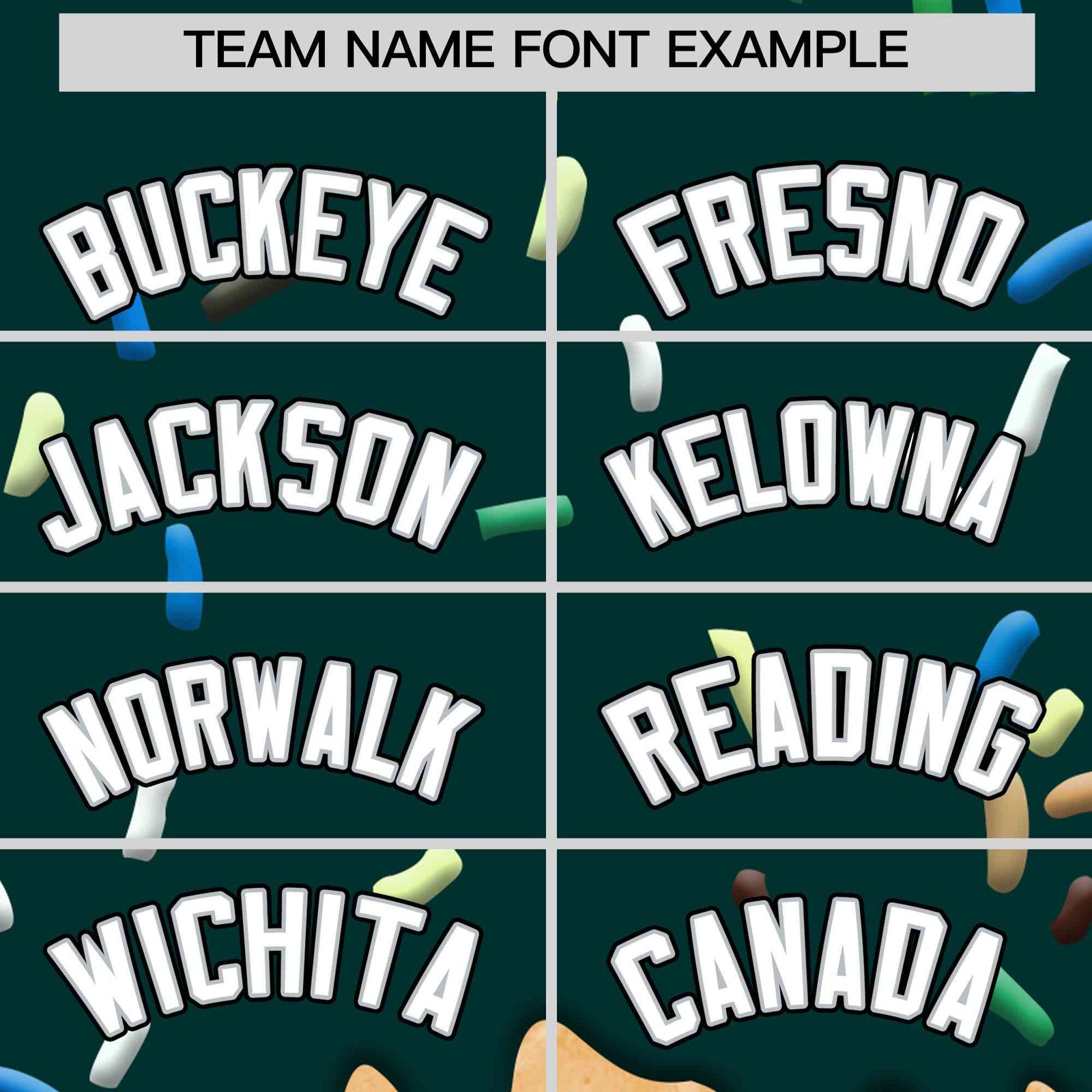 Custom Midnight Green Ice Cream Cone Graffiti Pattern Full-Snap Varsity Letterman Jackets