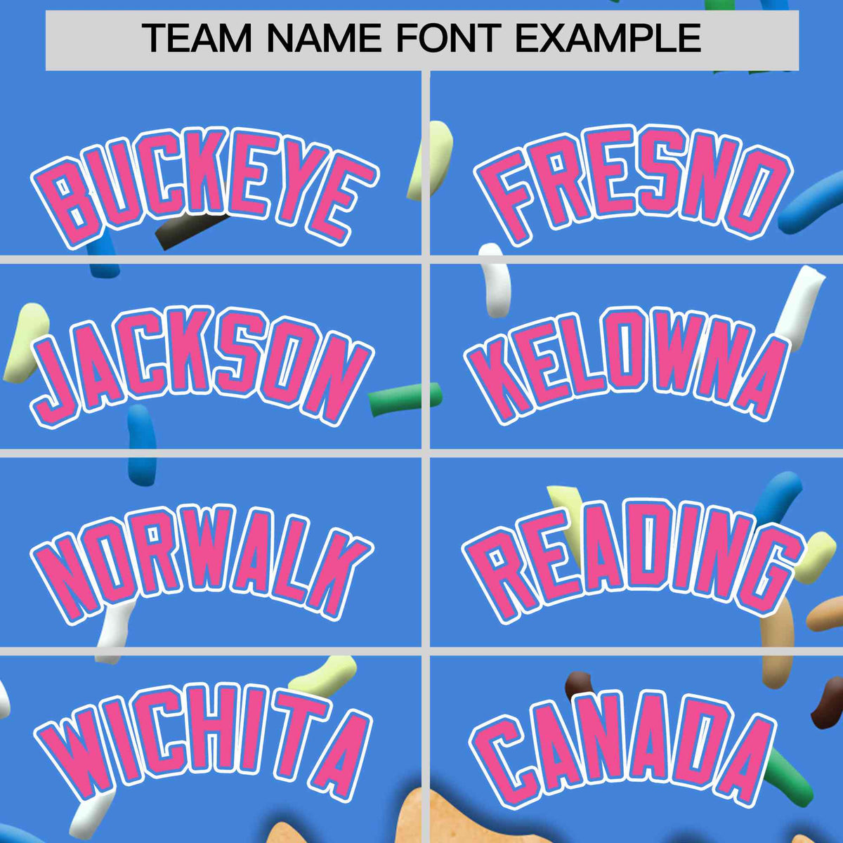 Custom Powder Blue Ice Cream Cone Graffiti Pattern Full-Snap Varsity Letterman Jackets