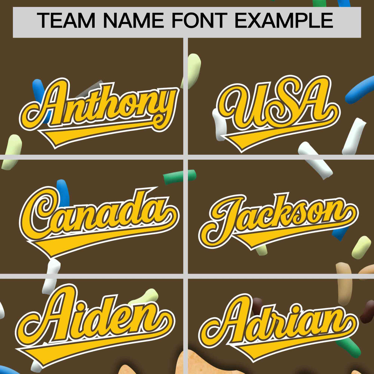 Custom Light Brown Ice Cream Cone Graffiti Pattern Full-Snap Varsity Letterman Jackets| KXKSHOP