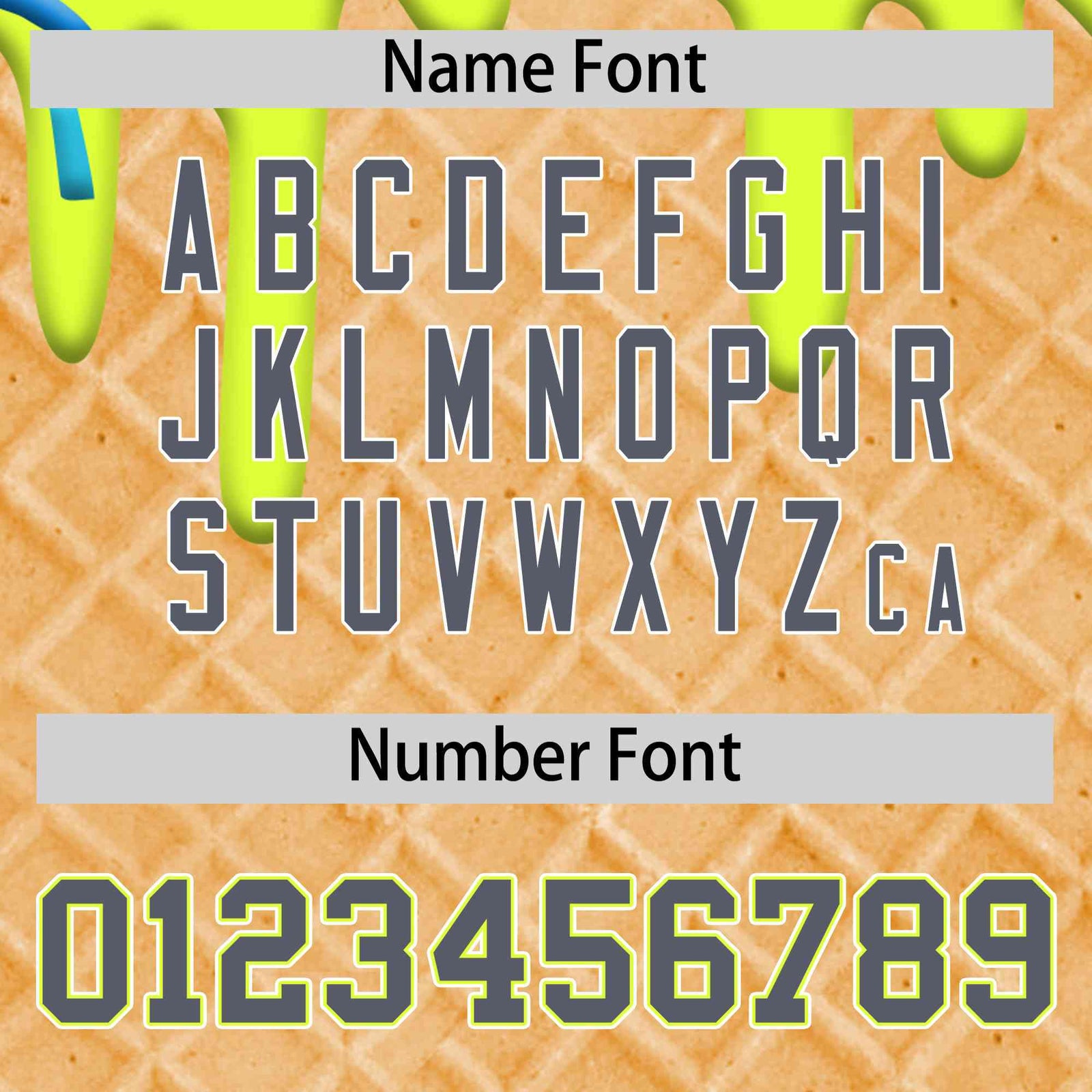 Custom Fluorescent Green Ice Cream Cone Graffiti Pattern Full-Snap Varsity Letterman Jackets| KXKSHOP