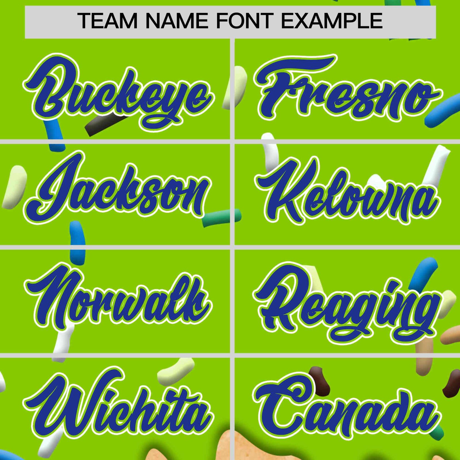 Custom Neon Green Ice Cream Cone Graffiti Pattern Full-Snap Varsity Letterman Jackets