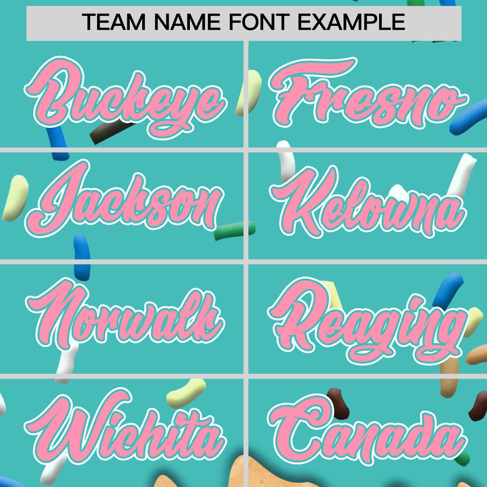 Custom Teal Ice Cream Cone Graffiti Pattern Full-Snap Varsity Letterman Jackets