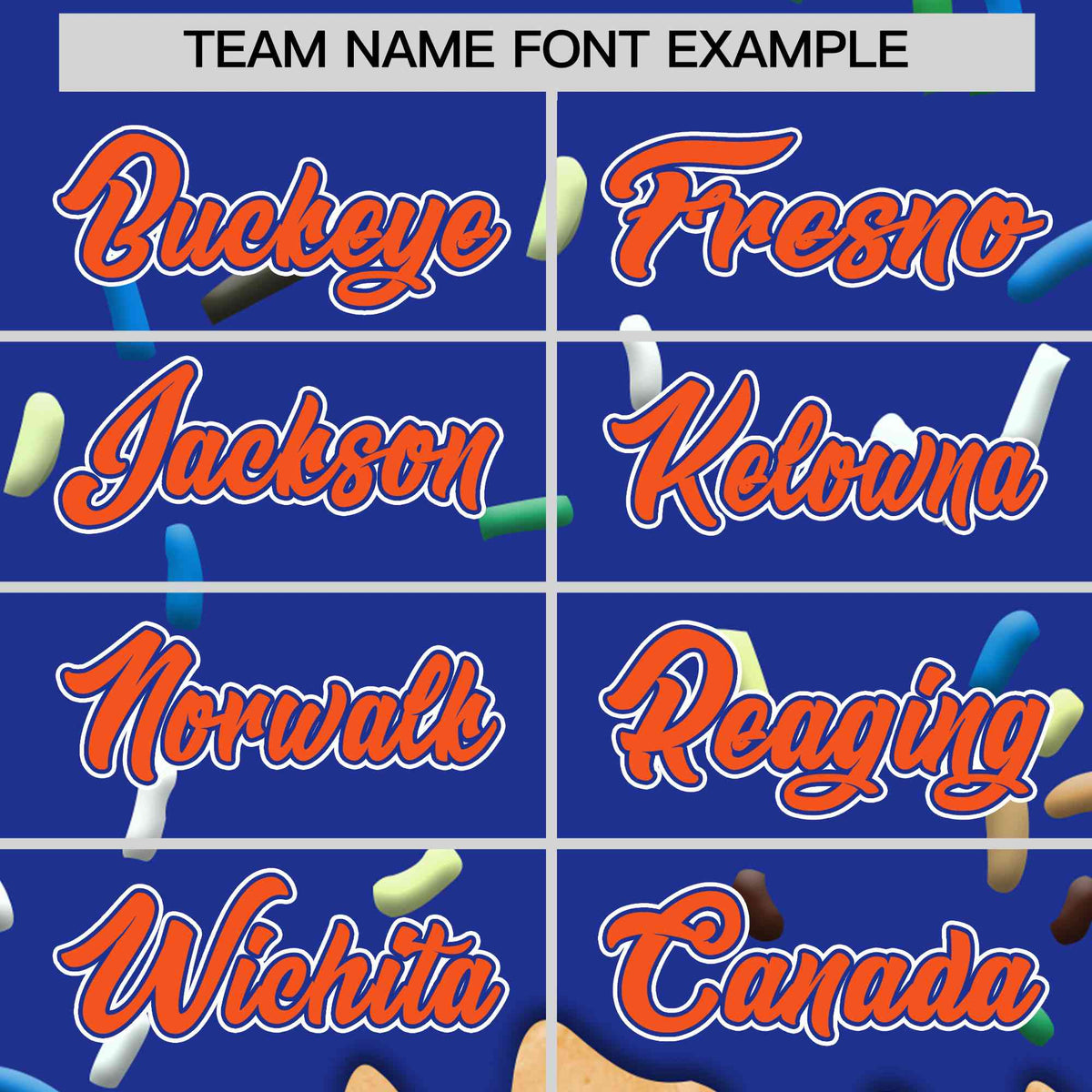 Custom Royal Blue Ice Cream Cone Graffiti Pattern Full-Snap Varsity Letterman Jackets