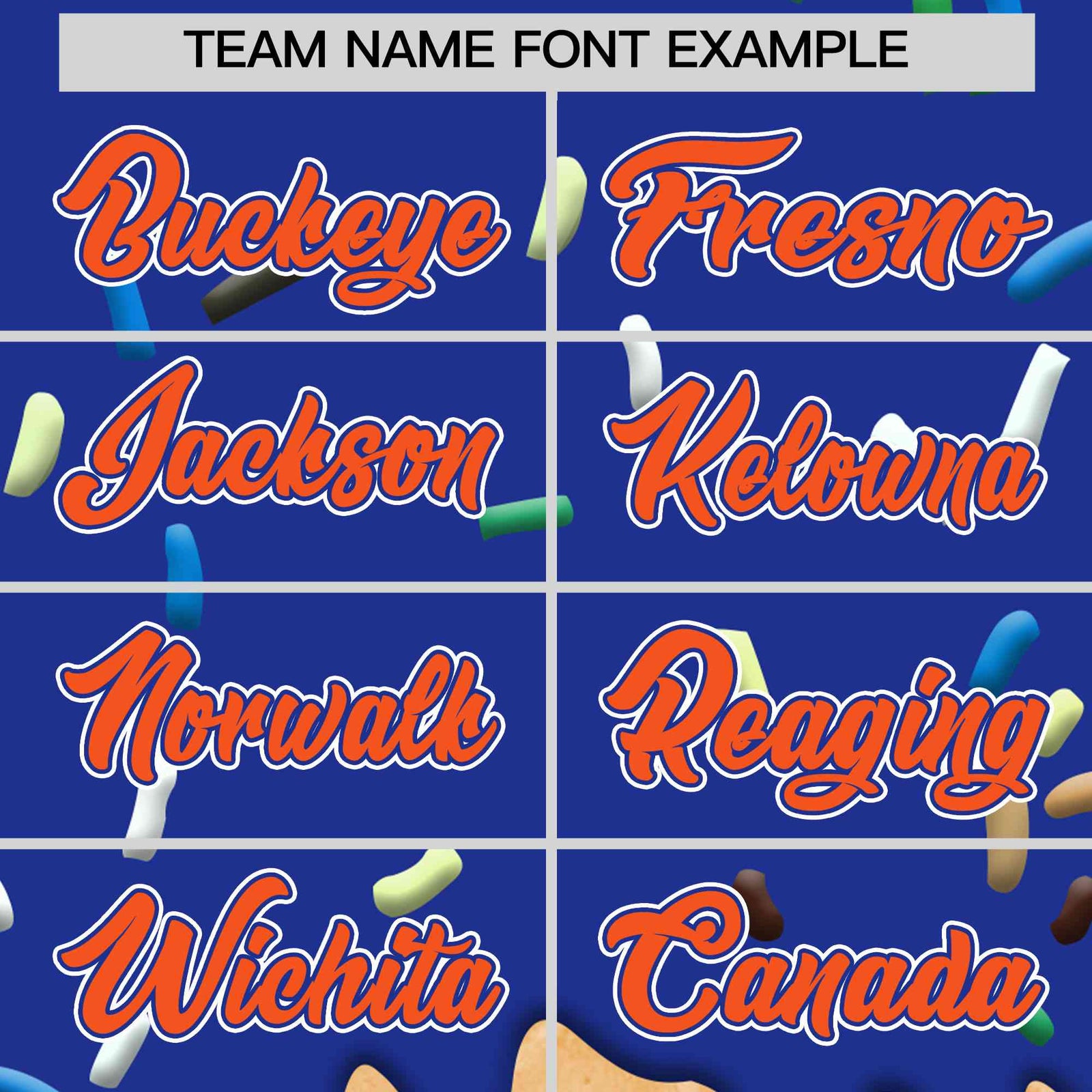 Custom Royal Blue Ice Cream Cone Graffiti Pattern Full-Snap Varsity Letterman Jackets