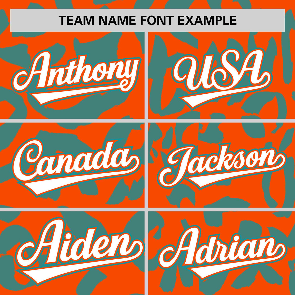 Custom Orange Aqua Varsity Full-Snap Leopard Print Graffiti Pattern Letterman Baseball Jacket