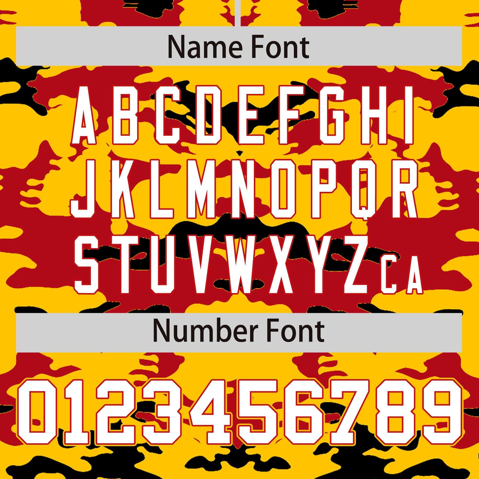 Custom Gold Red-Black Varsity Full-Snap Camo Letterman Jacket